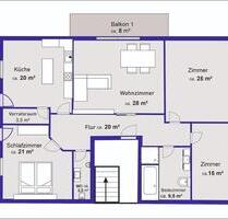 Ohne Makler: große, gepflegte 4-Zimmer-DG-Wohnung, provisionsfrei - Rott