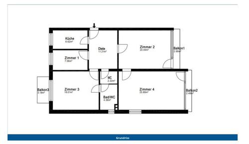Foto - Etagenwohnung zur Miete in Hamburg
