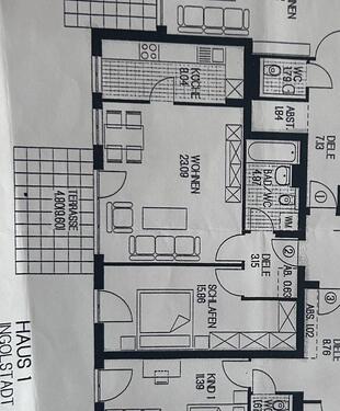 Foto - 2 Zimmer Erdgeschoßwohnung zur Miete in Ingolstadt