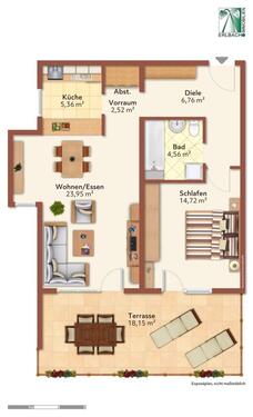 Foto - Sonnige 2-Zimmer Wohnung mit Terrasse
