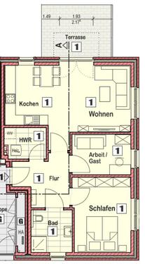 Foto - 3 Zimmer-Neubauwohnung Groninger Straße zu vermieten ab 022026