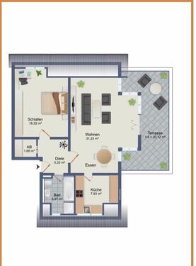 Foto - Dachgeschoßwohnung in Gotha zur Miete