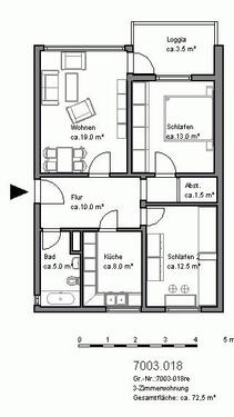 Foto - 3 Zimmer Erdgeschoßwohnung in Hannover