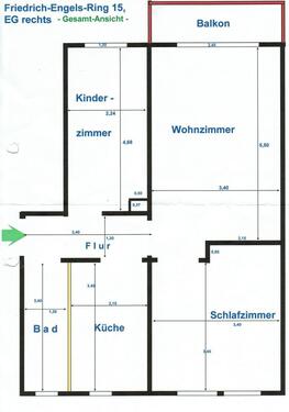 Foto - 3 Zimmer Etagenwohnung zur Miete in Staßfurt