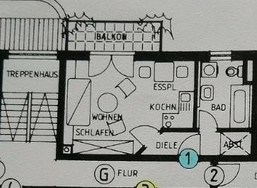 Foto - 1 Zimmer Wohnung Singlewohnung - 500,00 EUR Kaltmiete,