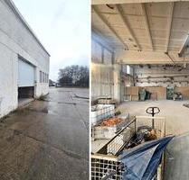 Kalt-Lagerhalle mit 2 elektr. Rolltoren, fast pfeilerfrei - zus. Freifläche möglich - Leipzig Ost