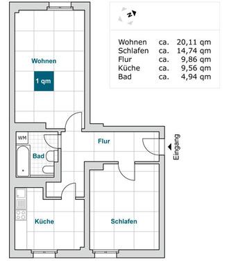 Foto - 2 Zimmer Etagenwohnung zur Miete in Dresden