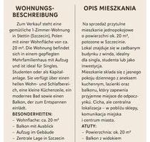1-Zimmer Wohnung in Stettin - 50.000,00 EUR Kaufpreis, in Harrislee (PLZ: 24955)