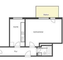 Erstbezug nach Renovierung! 1-Zimmer Wohnung mit Balkon - Bochum Höntrop