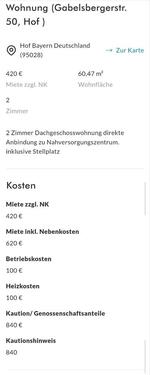 Foto - Etagenwohnung zur Miete in Hof