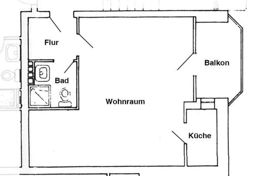 Foto - Münster Uninähe Studentenapartment 34 qm von privat