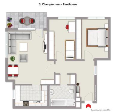 Foto - 3 Zimmer Etagenwohnung zur Miete in Aschaffenburg