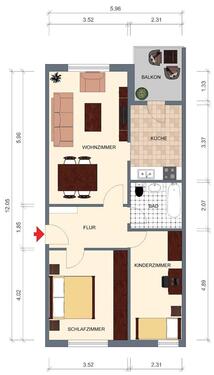 Foto - Etagenwohnung zur Miete in Stralsund