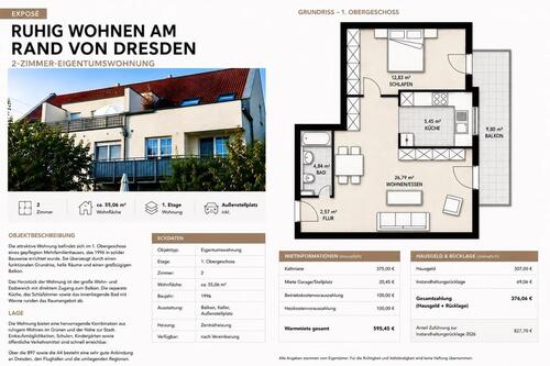 Foto - 2 Zimmer - Eigentumswohnung in Ottendorf Okrilla