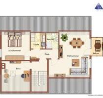 *** Neckarsulm: zentrumsnahe, frisch renovierte 3-Zi.-DG-Whg. mit Balkon + Stellplatz ***
