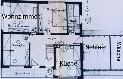 Foto - Mietwohnung 120m² mit Einbauküche 4 Zimmer, Küche, Bad, Balkon