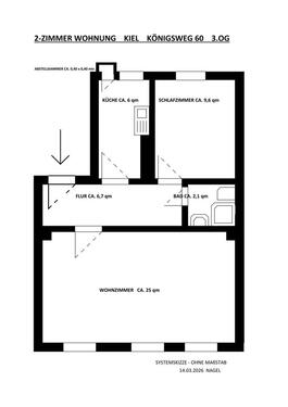 Foto - 2 Zimmer Etagenwohnung in Kiel