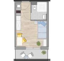 Stilvolle vollmöblierte 1-Zimmer-Wohnung im Studentenwohnheim - Augsburg Antonsviertel