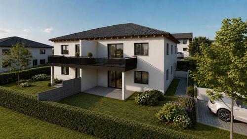 Foto - Effizienzhaus 40 mit QNG-PLUS – 3-Zimmer-Neubauwohnung mit Balkon