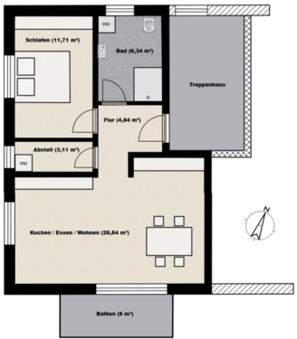 Foto - Neubau - 2 ZKB Wohnung in ruhiger Lage in Thannhausen - Erstbezug