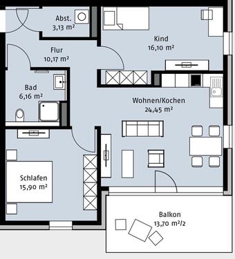 Foto - 3 Zimmer Etagenwohnung zum Kaufen in Wolfsburg