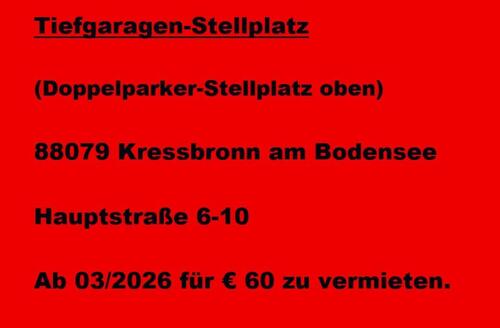 Foto - TG-Stellplatz in 88079 Kressbronn, Hauptstraße 6-10