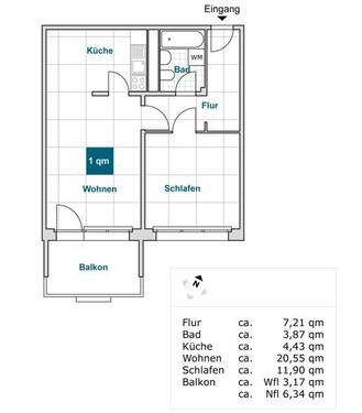 Foto - 2 Zimmer Etagenwohnung zur Miete in Dresden