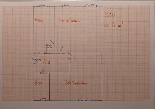 Foto - Helle 2-Zimmer-Wohnung (60 m²) in zentraler Lage – ruhiger Mieter