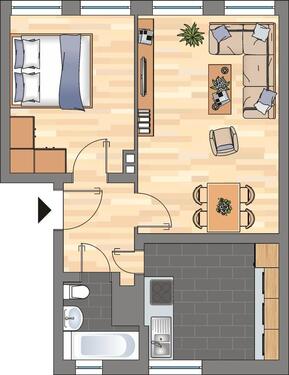 Foto - 2 Zimmer Erdgeschoßwohnung in Kiel