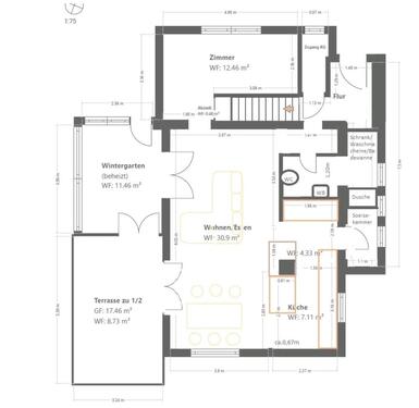 Foto - DHH ca. 140 qm WFL mit Garten - 2.500,00&nbsp;EUR Kaltmiete, ca.&nbsp; 144,00&nbsp;m&sup2;