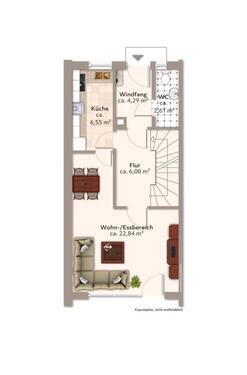 Foto - Renoviertes Reihenmittelhaus - 1.300,00&nbsp;EUR Kaltmiete, ca.&nbsp; 106,00&nbsp;m&sup2;