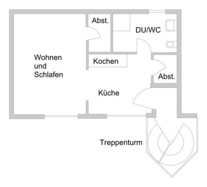 Foto - möbliertes Apartment - 530,00&nbsp;EUR Kaltmiete, ca.&nbsp; 30,00&nbsp;m&sup2;