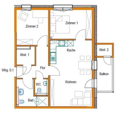 Foto - 3 Zimmer Etagenwohnung in Lamspringe