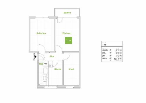 Foto - 3 Zimmer Etagenwohnung zur Miete in Dresden