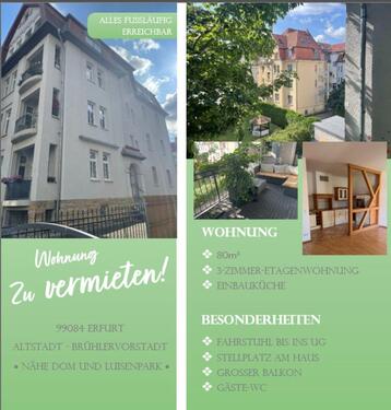 Foto - 3 Zimmer Etagenwohnung zur Miete in Erfurt