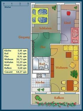 Foto - 3 Zimmer Erdgeschoßwohnung zur Miete in Dresden