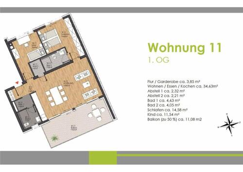 Foto - 3 Zimmer Etagenwohnung zur Miete in Sankt Wendel