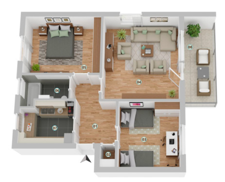 Foto - Wohnung mit Balkon in Oldenburg Kreyenbrück