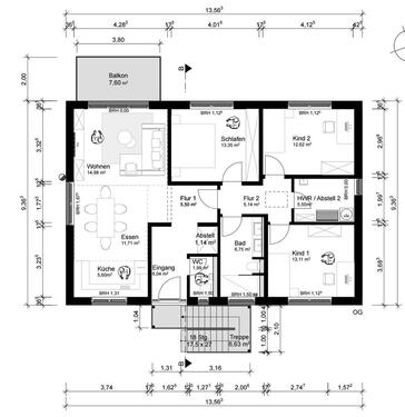 Foto - 4 Zimmer Dachgeschoßwohnung zur Miete in Diez