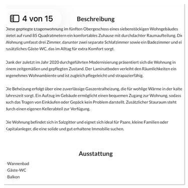 Foto - 3 Zimmer Etagenwohnung zum Kaufen in Salzgitter