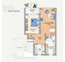 Helle 2-Zimmer-Wohnung mit Balkon & TG-Stellplatz – Lindenhof - Mannheim Almenhof