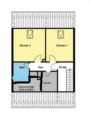 Foto - 2-Zimmer-Wohnung Dachgeschoss Wohnung MA SECKENHEIM