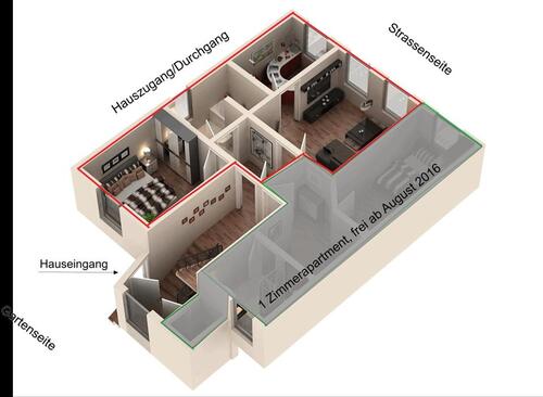 Foto - 1 Zimmer Etagenwohnung zur Miete in Pirmasens