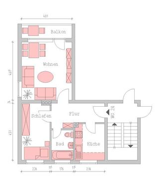 Foto - Etagenwohnung in Wedel zur Miete
