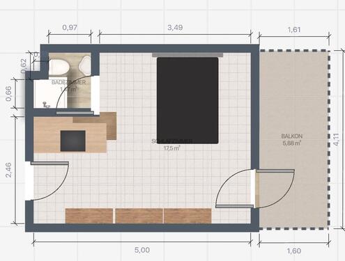 Foto - 1 Zimmer Wohnung (Appartement) - STUDENTEN & AZUBIS only !!!