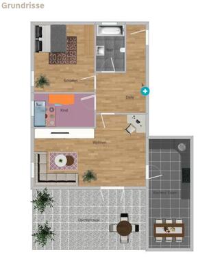 Foto - 3-Zimmerwohnung mit Dachterrasse, Keller, Stellplatz und Garage