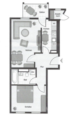 Foto - Sanierte 2-Zimmer-Wohnung im 2. OG in Chemnitz-Schloßchemnitz