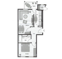 Sanierte 2-Zimmer-Wohnung im 2. OG in Chemnitz-Schloßchemnitz