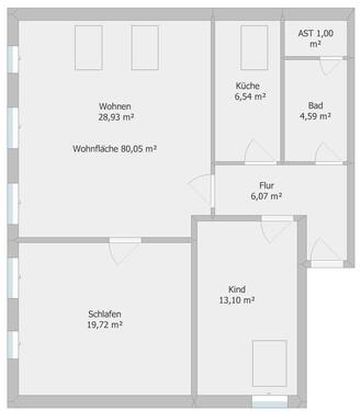Foto - 3 Zimmer Dachgeschoßwohnung zur Miete in Neustrelitz