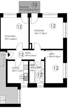 Foto - Wohnung 3 Zimmer Dingolfing unmittelbar neben Bahnhof